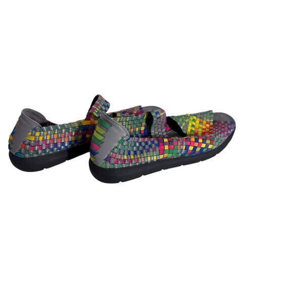 "BARETRAPS" Ivette Woven Peep Toe Rainbow Slip On Mary Jane Sandal Sz 9.5M - Picture 3 of 8